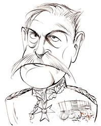Britischer Feldmarschall, Erster Earl Haig von Bernersyde (1861-1928); Karikatur